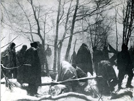 Partigiani nella neve nel Litorale sloveno