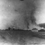 Villaggio incendiato dalle truppe italiane nei pressi di Sušak, vicino Fiume
